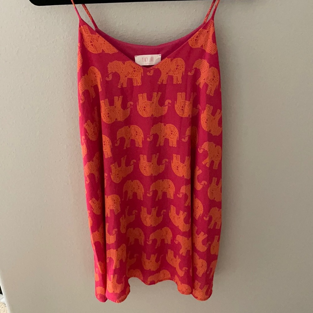 Pink and Orange Elephant Sundress